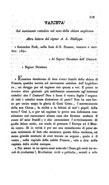 La scienza e la fede raccolta religiosa, scientifica, letteraria ed artistica, che mostra come il sapere umano rende testimonianza alla religione cattolica