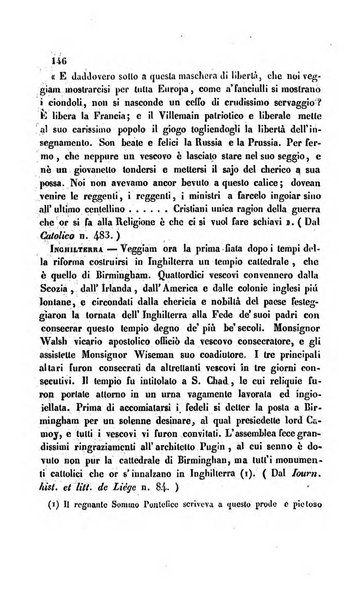 La scienza e la fede raccolta religiosa, scientifica, letteraria ed artistica, che mostra come il sapere umano rende testimonianza alla religione cattolica