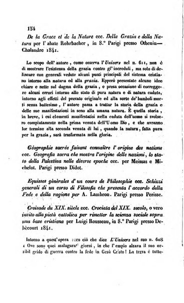 La scienza e la fede raccolta religiosa, scientifica, letteraria ed artistica, che mostra come il sapere umano rende testimonianza alla religione cattolica