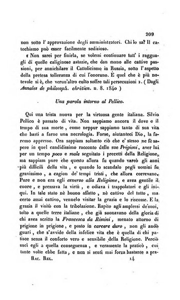 La scienza e la fede raccolta religiosa, scientifica, letteraria ed artistica, che mostra come il sapere umano rende testimonianza alla religione cattolica