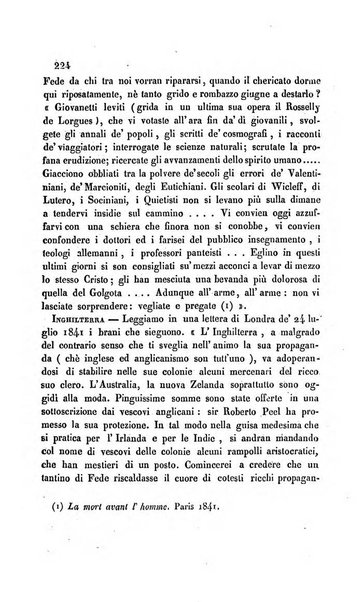 La scienza e la fede raccolta religiosa, scientifica, letteraria ed artistica, che mostra come il sapere umano rende testimonianza alla religione cattolica