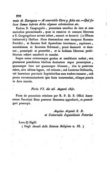 La scienza e la fede raccolta religiosa, scientifica, letteraria ed artistica, che mostra come il sapere umano rende testimonianza alla religione cattolica