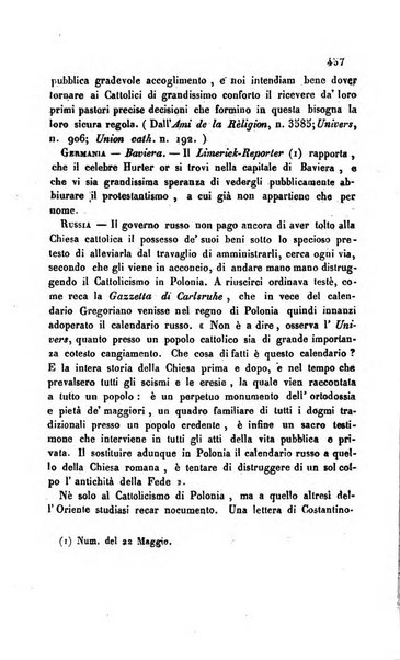 La scienza e la fede raccolta religiosa, scientifica, letteraria ed artistica, che mostra come il sapere umano rende testimonianza alla religione cattolica