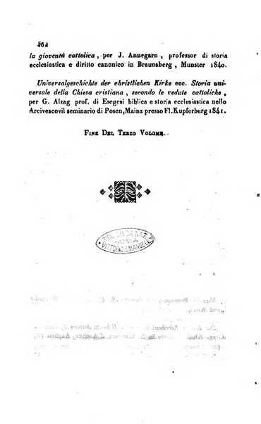 La scienza e la fede raccolta religiosa, scientifica, letteraria ed artistica, che mostra come il sapere umano rende testimonianza alla religione cattolica