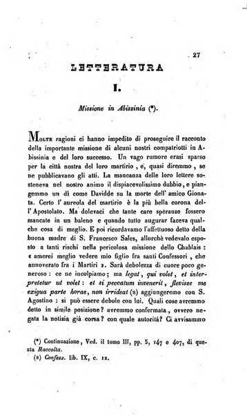 La scienza e la fede raccolta religiosa, scientifica, letteraria ed artistica, che mostra come il sapere umano rende testimonianza alla religione cattolica