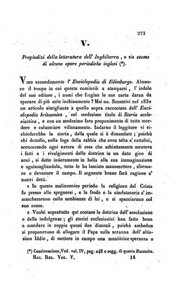 La scienza e la fede raccolta religiosa, scientifica, letteraria ed artistica, che mostra come il sapere umano rende testimonianza alla religione cattolica