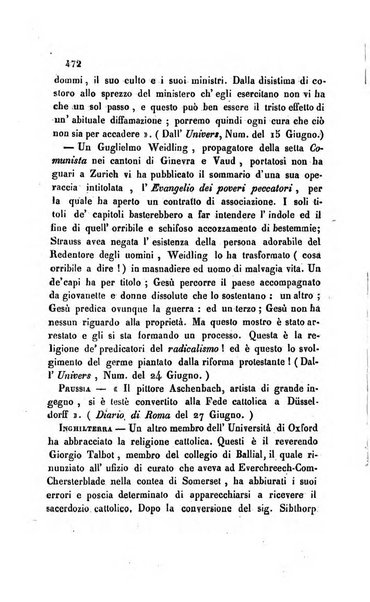 La scienza e la fede raccolta religiosa, scientifica, letteraria ed artistica, che mostra come il sapere umano rende testimonianza alla religione cattolica