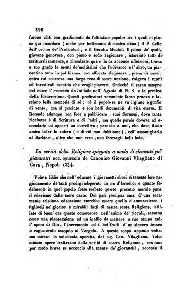 La scienza e la fede raccolta religiosa, scientifica, letteraria ed artistica, che mostra come il sapere umano rende testimonianza alla religione cattolica