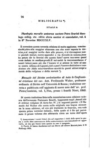 La scienza e la fede raccolta religiosa, scientifica, letteraria ed artistica, che mostra come il sapere umano rende testimonianza alla religione cattolica