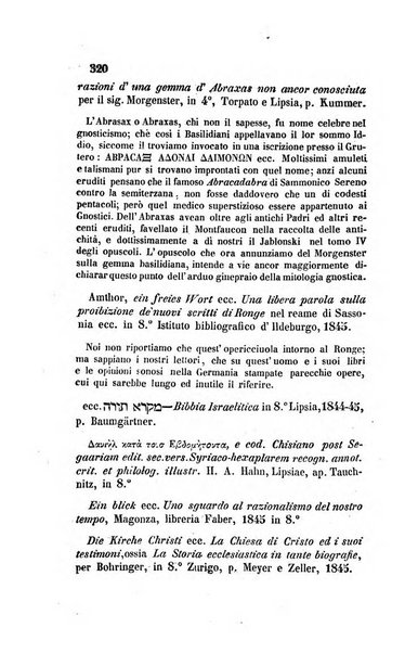 La scienza e la fede raccolta religiosa, scientifica, letteraria ed artistica, che mostra come il sapere umano rende testimonianza alla religione cattolica