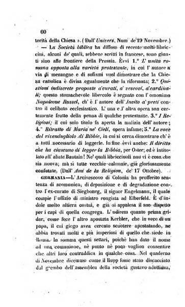 La scienza e la fede raccolta religiosa, scientifica, letteraria ed artistica, che mostra come il sapere umano rende testimonianza alla religione cattolica