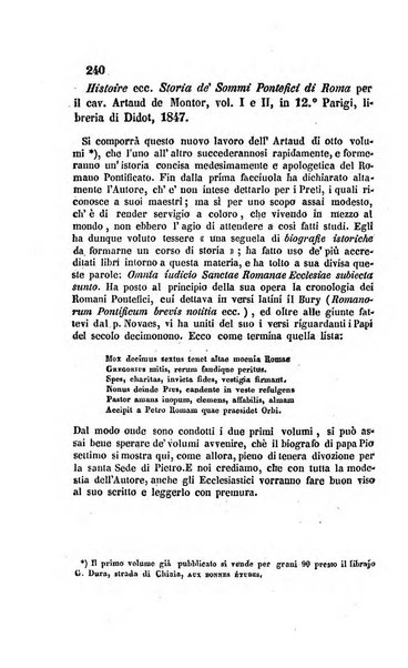 La scienza e la fede raccolta religiosa, scientifica, letteraria ed artistica, che mostra come il sapere umano rende testimonianza alla religione cattolica