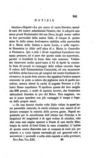 La scienza e la fede raccolta religiosa, scientifica, letteraria ed artistica, che mostra come il sapere umano rende testimonianza alla religione cattolica