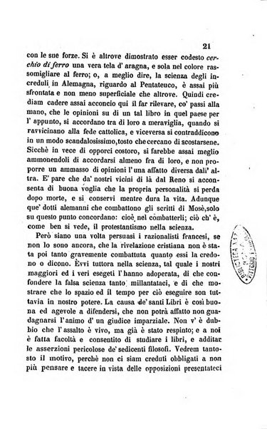 La scienza e la fede raccolta religiosa, scientifica, letteraria ed artistica, che mostra come il sapere umano rende testimonianza alla religione cattolica