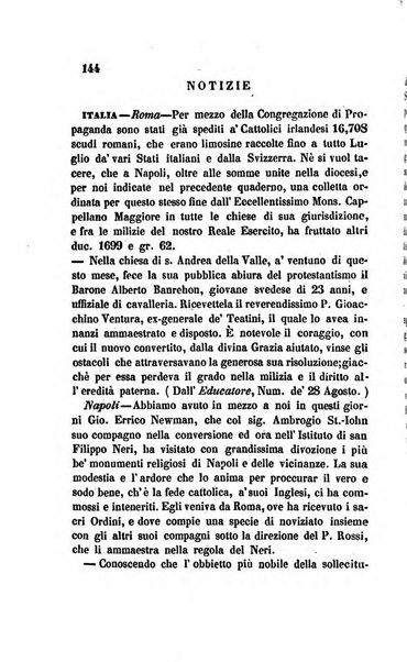 La scienza e la fede raccolta religiosa, scientifica, letteraria ed artistica, che mostra come il sapere umano rende testimonianza alla religione cattolica