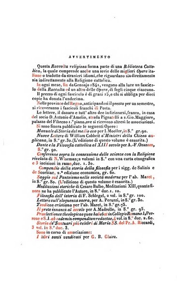 La scienza e la fede raccolta religiosa, scientifica, letteraria ed artistica, che mostra come il sapere umano rende testimonianza alla religione cattolica