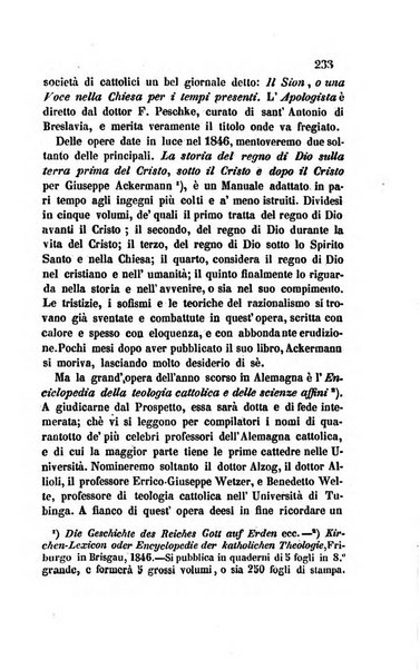 La scienza e la fede raccolta religiosa, scientifica, letteraria ed artistica, che mostra come il sapere umano rende testimonianza alla religione cattolica