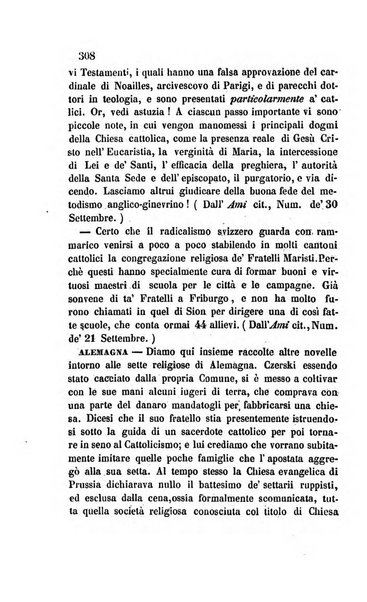 La scienza e la fede raccolta religiosa, scientifica, letteraria ed artistica, che mostra come il sapere umano rende testimonianza alla religione cattolica