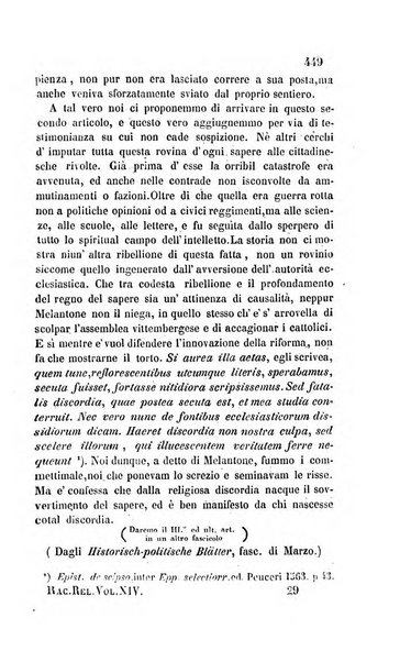 La scienza e la fede raccolta religiosa, scientifica, letteraria ed artistica, che mostra come il sapere umano rende testimonianza alla religione cattolica