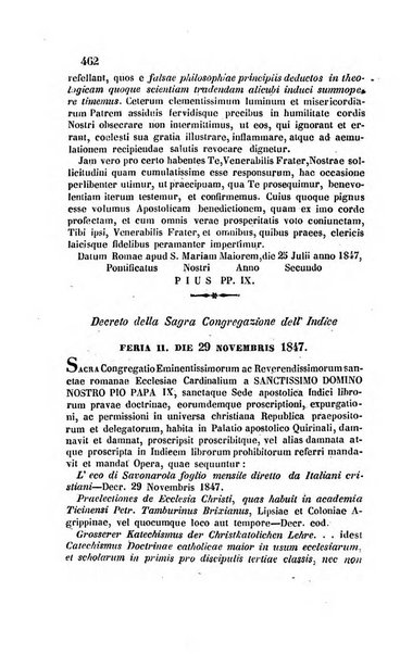 La scienza e la fede raccolta religiosa, scientifica, letteraria ed artistica, che mostra come il sapere umano rende testimonianza alla religione cattolica