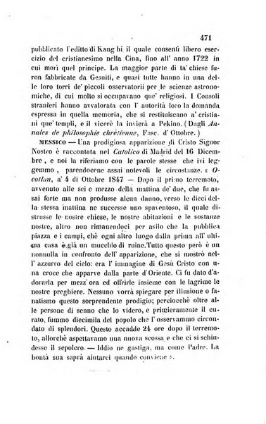 La scienza e la fede raccolta religiosa, scientifica, letteraria ed artistica, che mostra come il sapere umano rende testimonianza alla religione cattolica