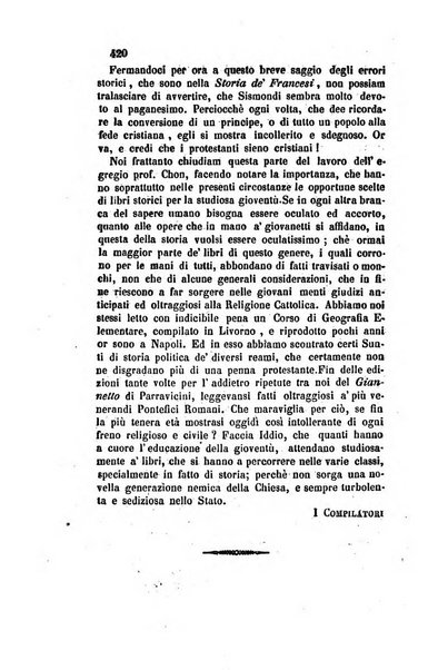 La scienza e la fede raccolta religiosa, scientifica, letteraria ed artistica, che mostra come il sapere umano rende testimonianza alla religione cattolica