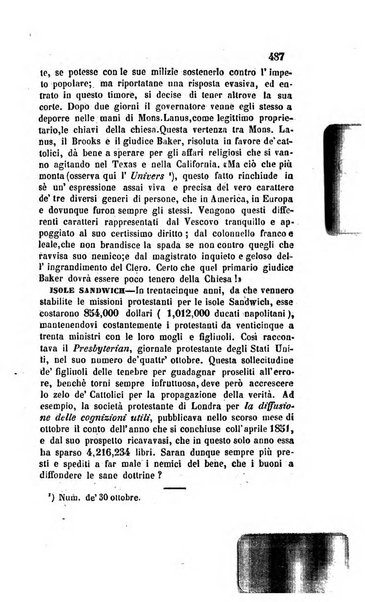 La scienza e la fede raccolta religiosa, scientifica, letteraria ed artistica, che mostra come il sapere umano rende testimonianza alla religione cattolica