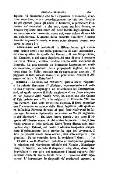 La scienza e la fede raccolta religiosa, scientifica, letteraria ed artistica, che mostra come il sapere umano rende testimonianza alla religione cattolica