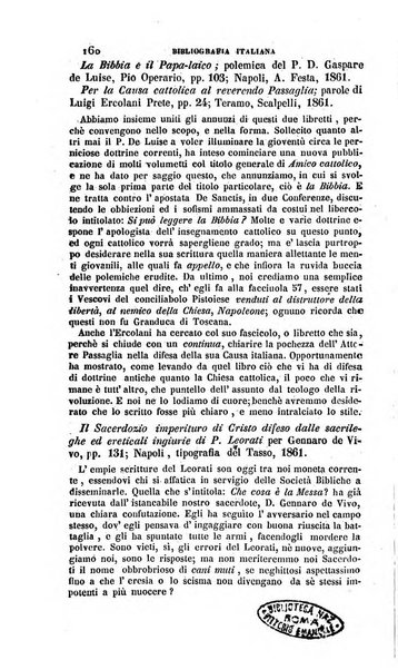 La scienza e la fede raccolta religiosa, scientifica, letteraria ed artistica, che mostra come il sapere umano rende testimonianza alla religione cattolica