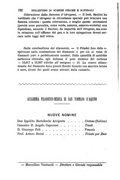 La scienza italiana periodico di filosofia, medicina e scienze naturali pubblicato dall'Accademia filosofico-medica di S. Tommaso d'Aquino