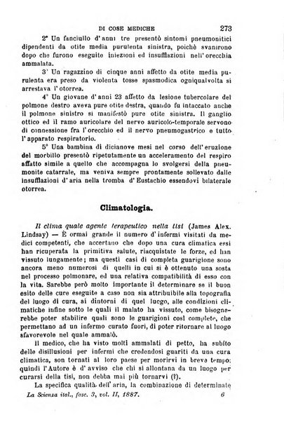 La scienza italiana periodico di filosofia, medicina e scienze naturali pubblicato dall'Accademia filosofico-medica di S. Tommaso d'Aquino