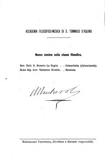 La scienza italiana periodico di filosofia, medicina e scienze naturali pubblicato dall'Accademia filosofico-medica di S. Tommaso d'Aquino