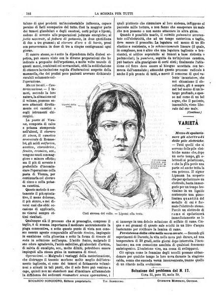 La scienza per tutti giornale popolare illustrato