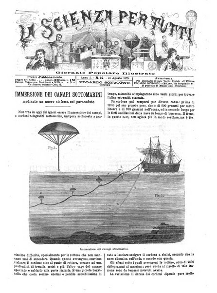 La scienza per tutti giornale popolare illustrato