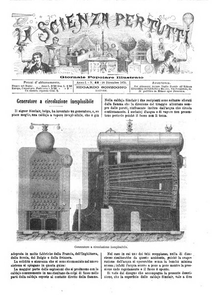 La scienza per tutti giornale popolare illustrato