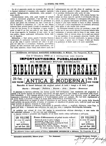 La scienza per tutti giornale popolare illustrato