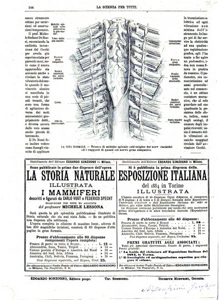 La scienza per tutti giornale popolare illustrato