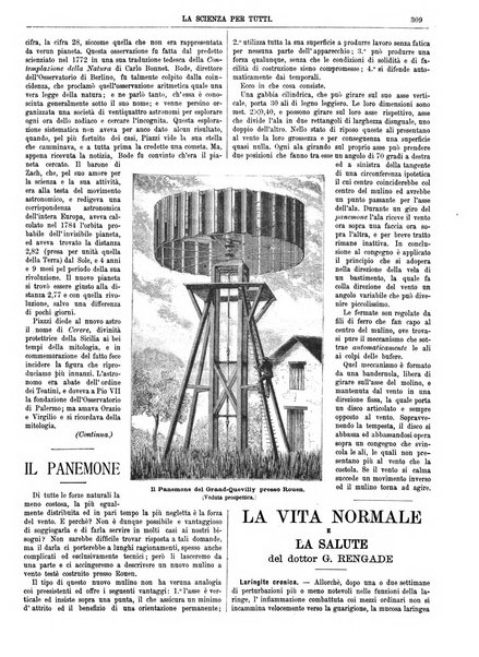 La scienza per tutti giornale popolare illustrato