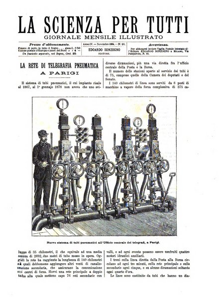 La scienza per tutti giornale popolare illustrato