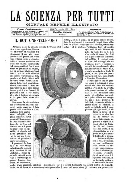 La scienza per tutti giornale popolare illustrato