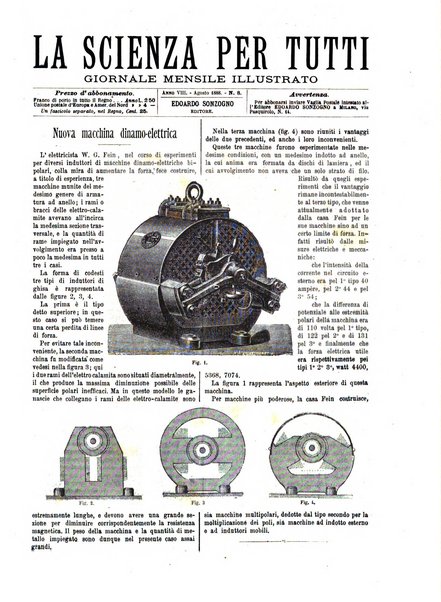 La scienza per tutti giornale popolare illustrato