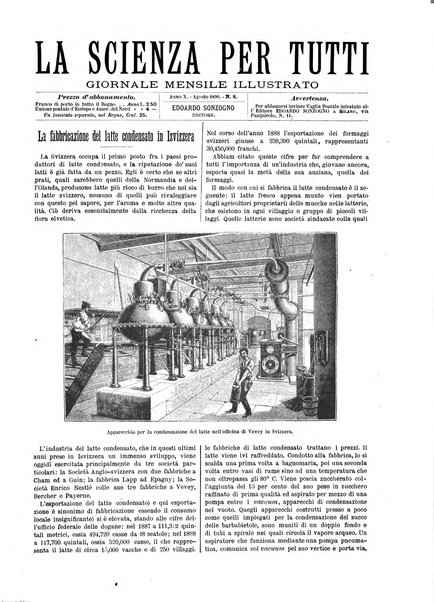 La scienza per tutti giornale popolare illustrato