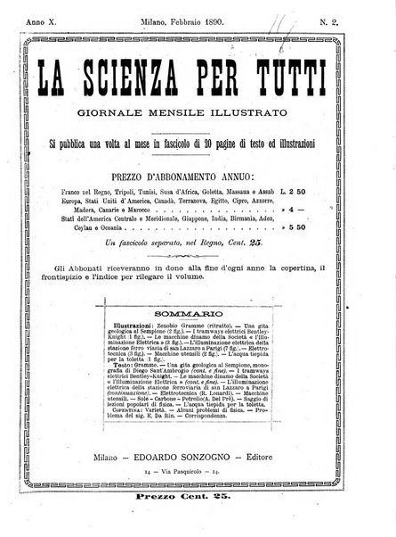 La scienza per tutti giornale popolare illustrato