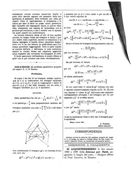 La scienza per tutti giornale popolare illustrato