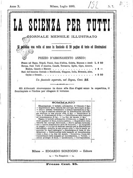 La scienza per tutti giornale popolare illustrato