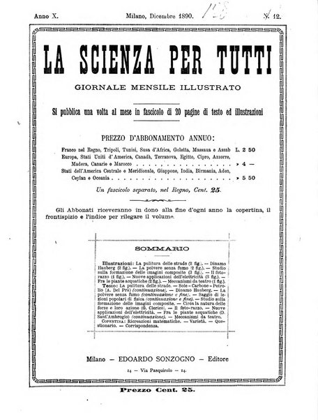 La scienza per tutti giornale popolare illustrato