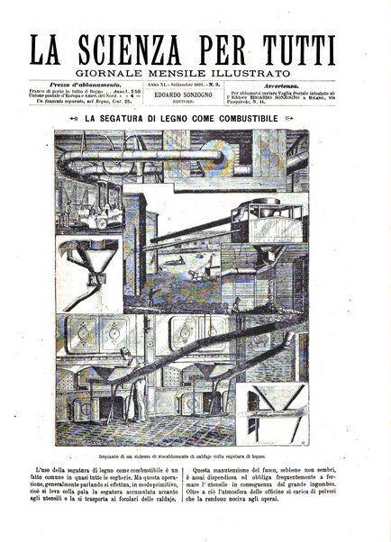 La scienza per tutti giornale popolare illustrato