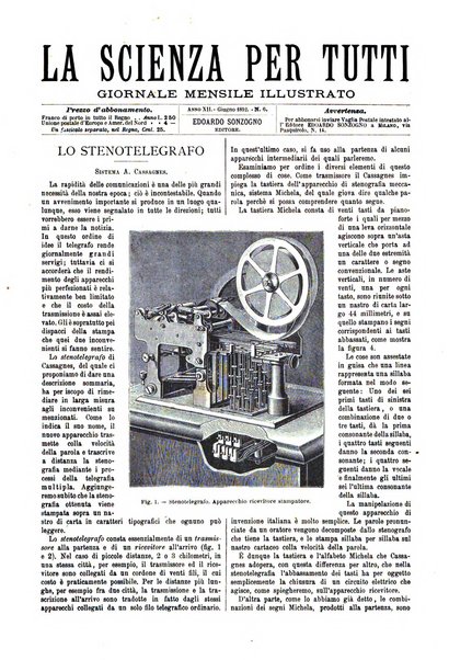 La scienza per tutti giornale popolare illustrato