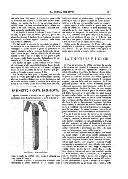 La scienza per tutti giornale popolare illustrato