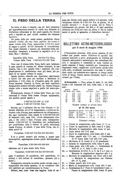 La scienza per tutti giornale popolare illustrato